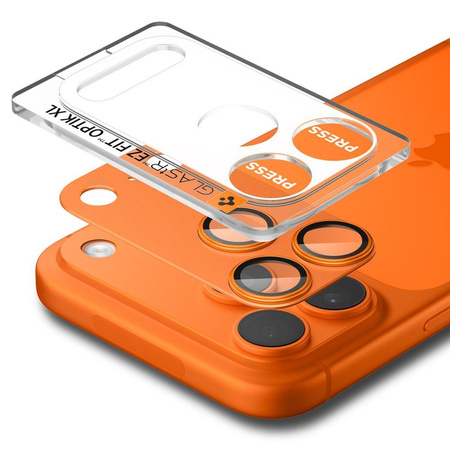 OSŁONA APARATU SPIGEN OPTIK PRO XL GLAS.TR ”EZ FIT” CAMERA PROTECTOR IPHONE 17 PRO MAX ORANGE