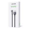 Ugreen kątowy kabel przewód z bocznym wtykiem USB - USB Typ C 5 A Quick Charge 3.0 AFC FCP 0,5 m czarny (70431 US313)