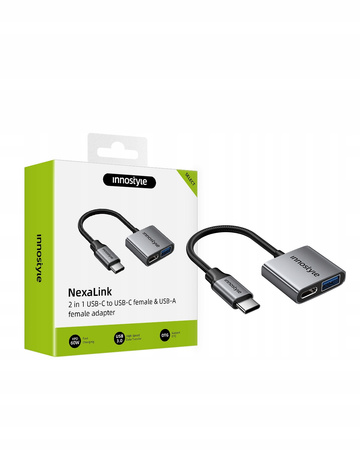 INNOSTYLE PRZEJŚCIÓWKA USB-C USB OTG USB-A ADAPTER KABEL PENDRIVE ŁADOWANIE