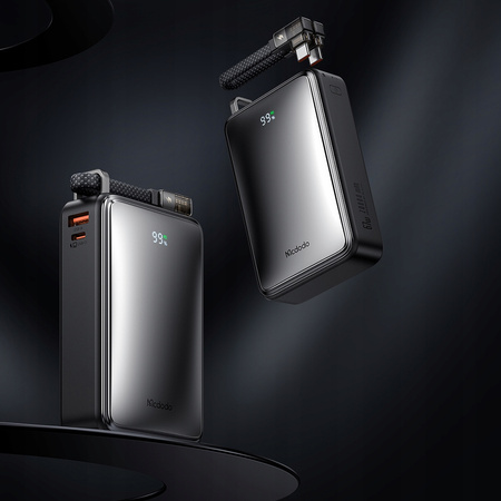 MCDODO POWERBANK Z WYŚWIETLACZEM 20000MAH 67W 3 X USB USB-C + KABEL USB-C PD CZARNY