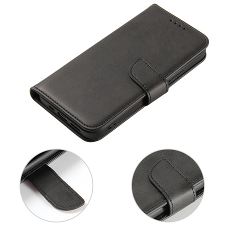 Magnet Case etui Vivo Y35 / Vivo Y22 / Vivo Y22s pokrowiec z klapką portfel podstawka czarne