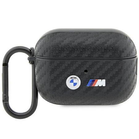 Etui BMW BMAP2WMPUCA2 na AirPods Pro 2 gen cover - czarne Carbon Double Metal Logo