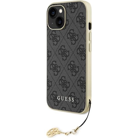 Etui Guess 4G Charms Collection do iPhone 15 - szare