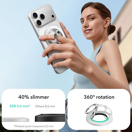 ESR MAGNETIC 360 HALOLOCK MAGSAFE PHONE RING WHITE