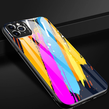 HURTEL ETUI COLOR GLASS CASE DO IPHONE 11 PRO MAX ZE SZKŁEM HARTOWANYM