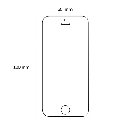Szkło hartowane 2,5D do iPhone 5 / 5S / 5C / SE