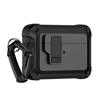 HURTEL ETUI PANCERNE DO AIRPODS 4 Z KARABINKIEM OCHRONA PRZED USZKODZENIAMI