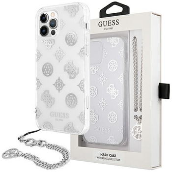 Guess GUHCP12LKSPESI iPhone 12 Pro Max 6,7" srebrny/silver hardcase Peony Chain Collection