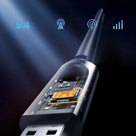 Adapter Ugreen CM878 bezprzewodowy WiFi 6 z Bluetooth 5.4 - czarny