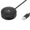 Ugreen HUB 4w1 USB-A - 4xUSB-A 2.0 480Mb/s 1m czarny (CR106)