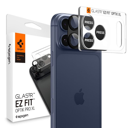 OSŁONA APARATU SPIGEN OPTIK PRO XL GLAS.TR ”EZ FIT” CAMERA PROTECTOR IPHONE 17 PRO BLACK