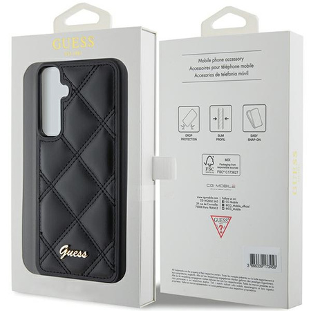 GUESS CASE HARDCASE DO SAMSUNG GALAXY S23 FE S711 QUILTED Z LOGO METALOWYM