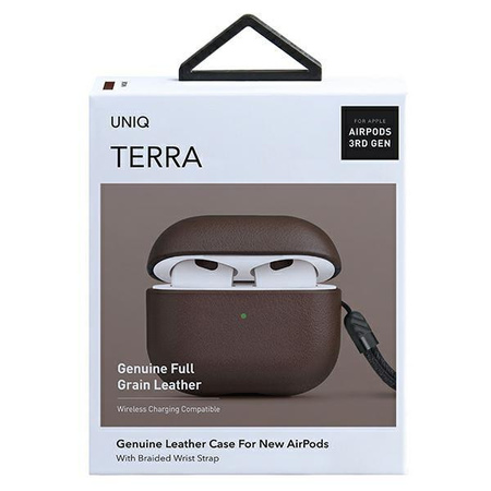 Etui Uniq Terra na AirPods 3 gen. Genuine Leather - brązowe