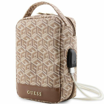 Torba Guess GUHBHGCFSEW Organizer - brązowe GCube Stripe