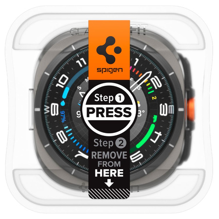 SPIGEN SZKŁO HARTOWANE DO GALAXY WATCH ULTRA 47 MM 2-PACK ŁATWE W MONTAŻU