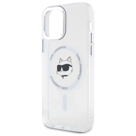 KARL LAGERFELD CASE HARDCASE DO IPHONE 12 12 PRO Z METALOWYM LOGO CHOUPETTE