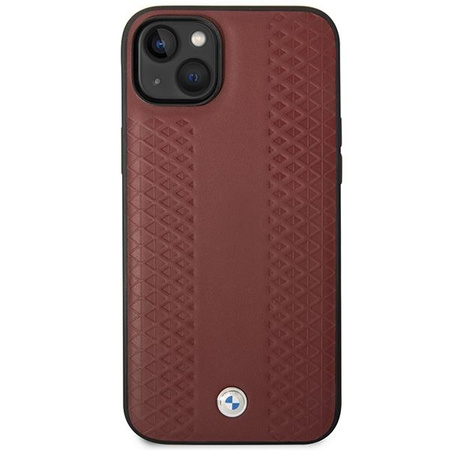 Etui BMW BMHCP14S22RFGR na iPhone 14 burgundowy/burgundy Leather Diamond Pattern