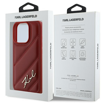 KARL LAGERFELD ETUI HARDCASE DO IPHONE 16 PRO 6.3 QUILTED SIGNATURE DESIGN