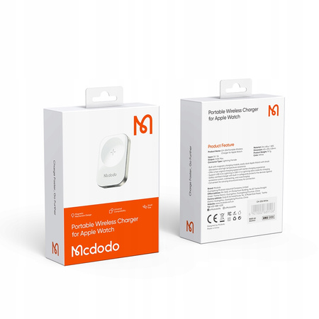 £adowarka indukcyjna, do zegarków Apple Watch 5 6 7 8, bia³a Mcdodo