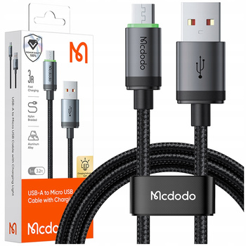 MCDODO KABEL MICRO USB SZYBKIE ŁADOWANIE DO SAMSUNG QUICK CHARGE 4.0 3A 1M