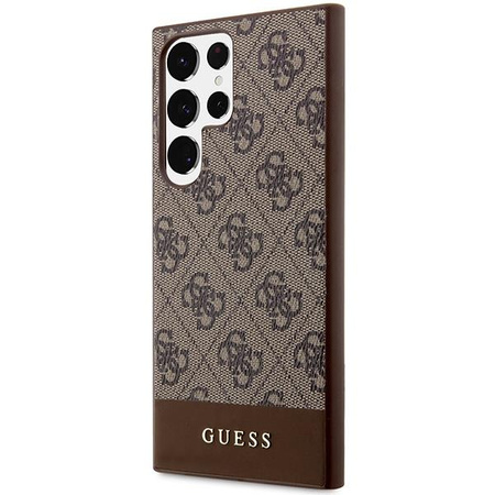 Etui Guess GUHCS23LG4GLBR S23 Ultra S918 - brązowe 4G Stripe Collection