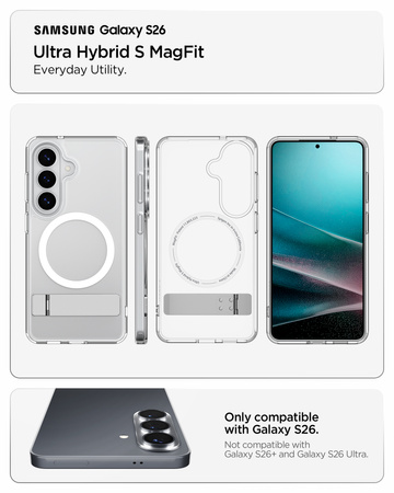 Spigen Ultra Hybrid S MagSafe, clear white - Samsung Galaxy S26