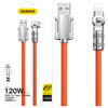 Kabel kątowy USB-A - Lightning 30W 1m rotacja 180° Dudao - pomarańczowy