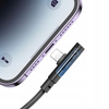 MCDODO KABEL KĄTOWY USB-C LIGHTNING PŁASKI 36W DO IPHONE 12 13 14 CZARNY 1M