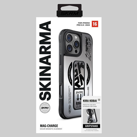 Skinarma etui Kira Kobai iPhone 16 Pro   Max 6.9 Magnetic Charging Grip Stand chrome