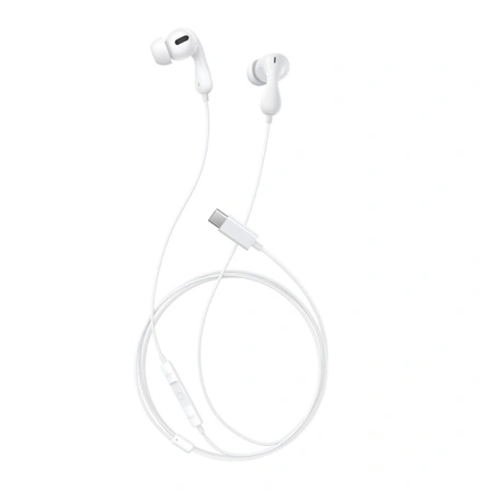 Słuchawki Baseus Encok CZ20 dokanałowe przewodowe USB-C - białe