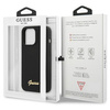 Etui Guess GUHCP13XLSLMGBK na iPhone 13 Pro Max 6.7" black/czarny hardcase Silicone Script Gold Logo