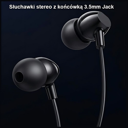 USAMS SŁUCHAWKI DOUCHE EP-47 3.5MM DO TELEFONÓW ANDROID IOS 1.2M PRZEWODOWE