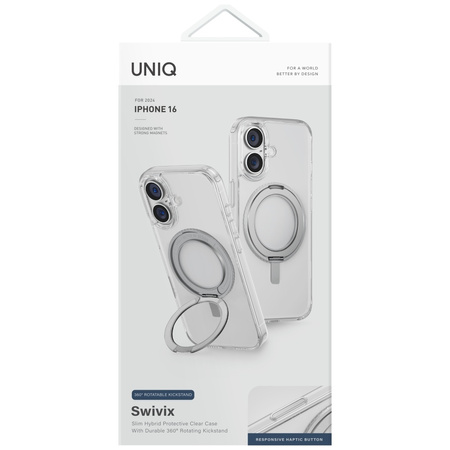 UNIQ ETUI SWIVIX DO IPHONE 16 360 ROTACYJNY KICKSTAND Z OCHRONĄ TELEFONU