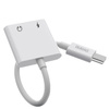 Dudao adapter przejściówka rozdzielacz słuchawkowy USB Typ C - USB Typ C / 3,5 mm mini jack biały (L13T white)