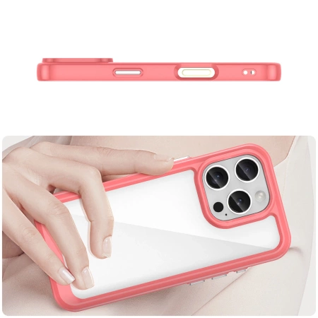 HURTEL ETUI OUTER SPACE CASE Z ŻELOWĄ RAMKĄ DO IPHONE 16 PRO MAX OCHRONA