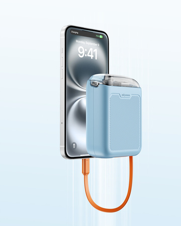 INNOSTYLE MINI POWERBANK 10000MAH 2X USB-C TYP C 33W ROZWIJANY KABEL USB-C