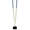 Guess GUHCP16LP4TDSCPB iPhone 16 Pro6.3 niebieski/blue hardcase Leather Metal Logo Strass Crossbody