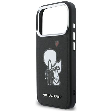 Etui Karl Lagerfeld Karl & Choupette     Back Logo MagSafe do iPhone 17 Pro czarny