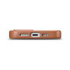 iCarer Case Leather pokrowiec etui z naturalnej skóry do iPhone 14 Plus brązowy (kompatybilne z MagSafe)