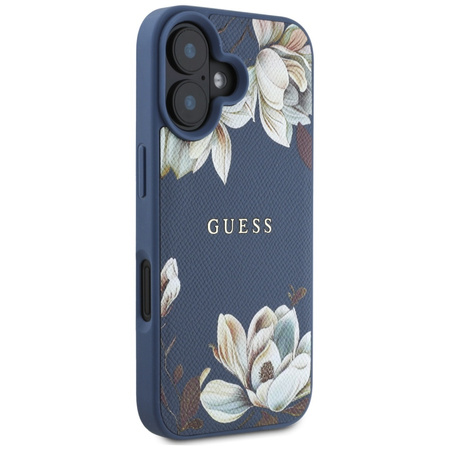 GUESS ETUI POKROWIEC TPU DO IPHONE 16 DO MAGSAFE GRANULOWANY WZÓR KWIATOWY