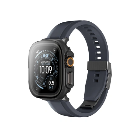 Szkło ochronne AMAZINGTHING Radix z etui na Apple Watch UItra 3 49 mm - czarne