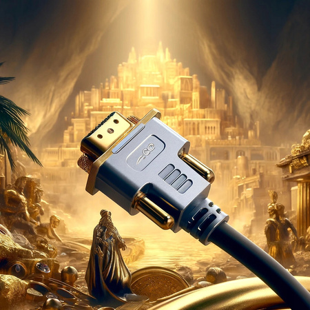 CO2 KABEL VGA - HDMI PRZEJŚCIÓWKA KONWERTER ADAPTER FULL HD 1080P 60HZ 2M