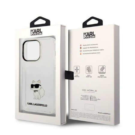 Karl Lagerfeld KLHCP14LHNCHTCT iPhone 14 Pro 6,1" transparent hardcase Ikonik Choupette