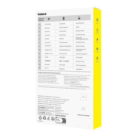 BASEUS SZKŁO HARTOWANE DO SAMSUNG A03S 9H SZYBKA INSTALACJA OCHRONA EKRANU