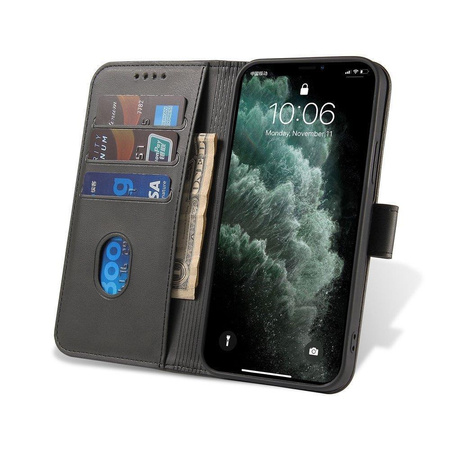 Magnet Case elegancki futerał etui pokrowiec z klapką i funkcją podstawki Samsung Galaxy A13 5G czarny