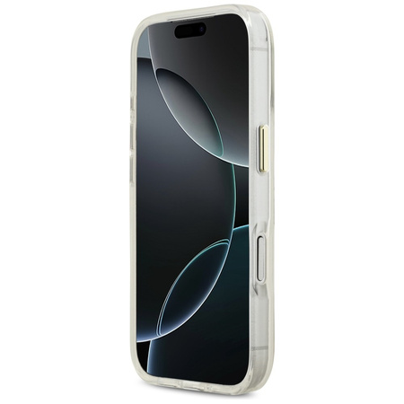 Etui Guess IML Shell Script Metal MagSafe do iPhone 17 Pro Max biały