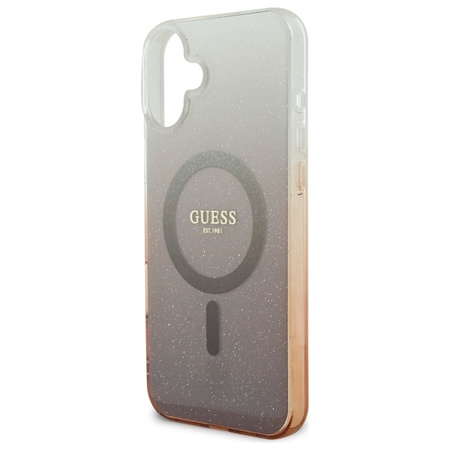 GUESS POKROWIEC HARDCASE DO IPHONE 16 PLUS DO MAGSAFE GLITTER GRADIENT
