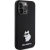 Etui Karl Lagerfeld Silicone Choupette Metal Pin na iPhone 15 Pro Max - czarne