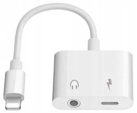 CO2 PRZEJŚCIÓWKA ADAPTER MINI JACK 3,5MM KABEL DO IPHONE XS 11 12 13 14 PRO