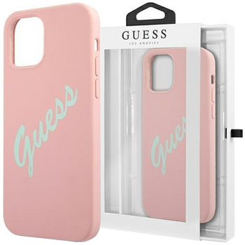 Guess GUHCP12LLSVSPG iPhone 12 Pro Max 6,7" różowo zielony/green pink hardcase Silicone Vintage